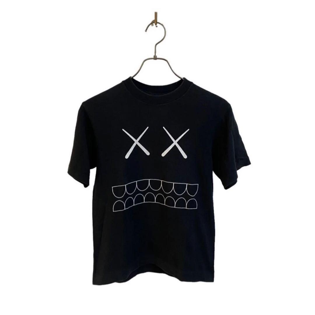 KAWS × BAPE カウズ エイプ TEETH Tシャツ ブラック XS