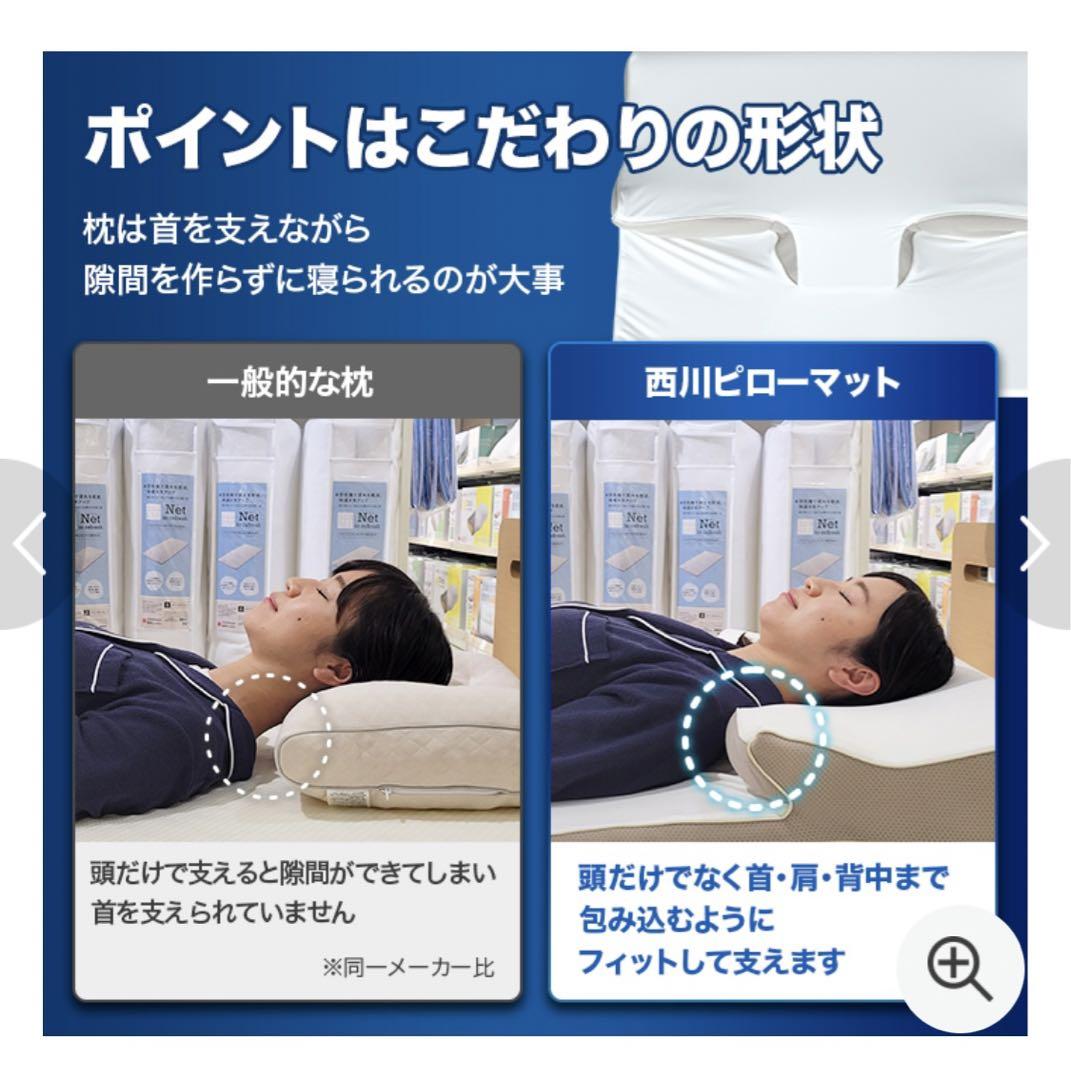 西川 睡眠Labo ピローマットSoft カバー・ケース付 1回のみ使用