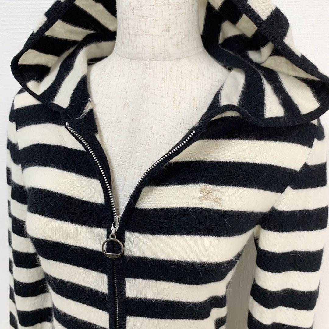 y2k✨️ BURBERRY BLUE LABEL ロゴ ジップアップ ニット