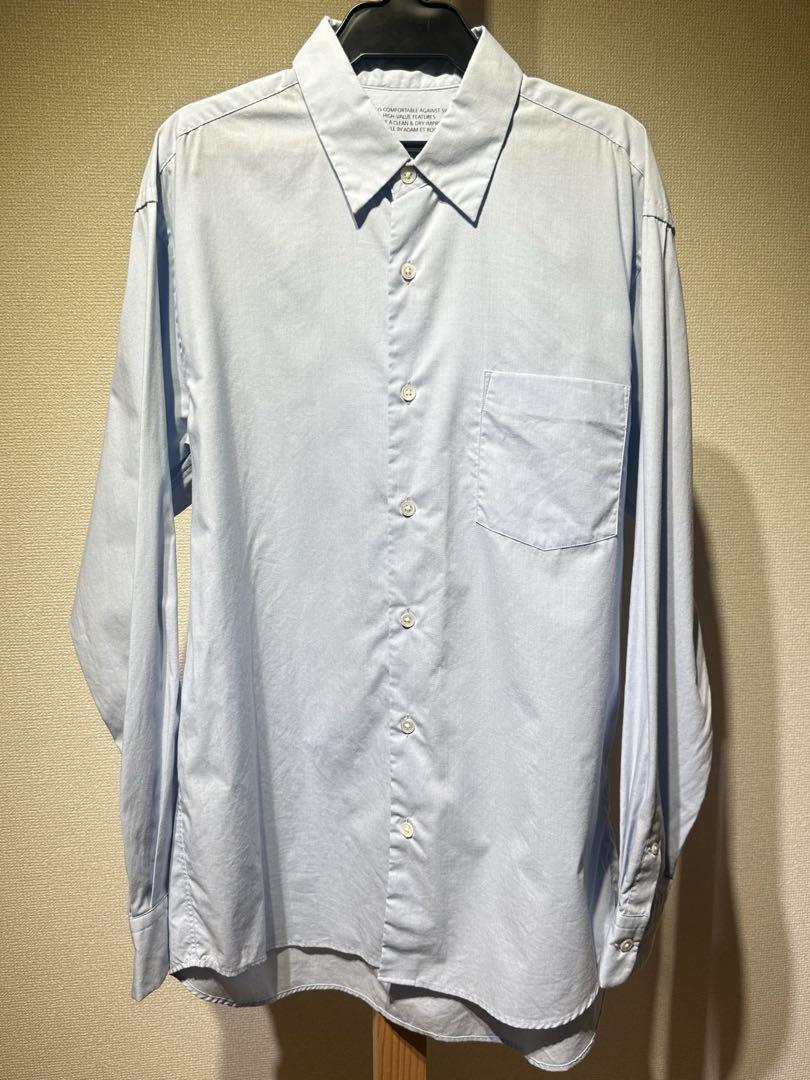 ADAM ET ROPE\' アダムエロペ メンズシャツ ブルー 襟付きシャツ