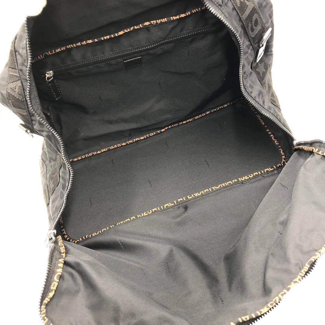 極美品 フェンディ 2way ボストンバッグ 大容量 ズッカ ナイロン ブラック