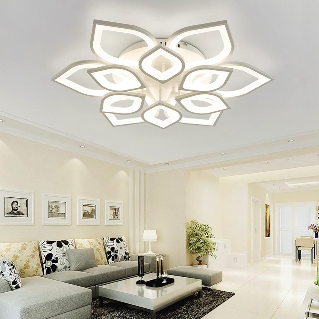 北欧 花形 水連 シーリングライト LED おしゃれで機能的新品、♥