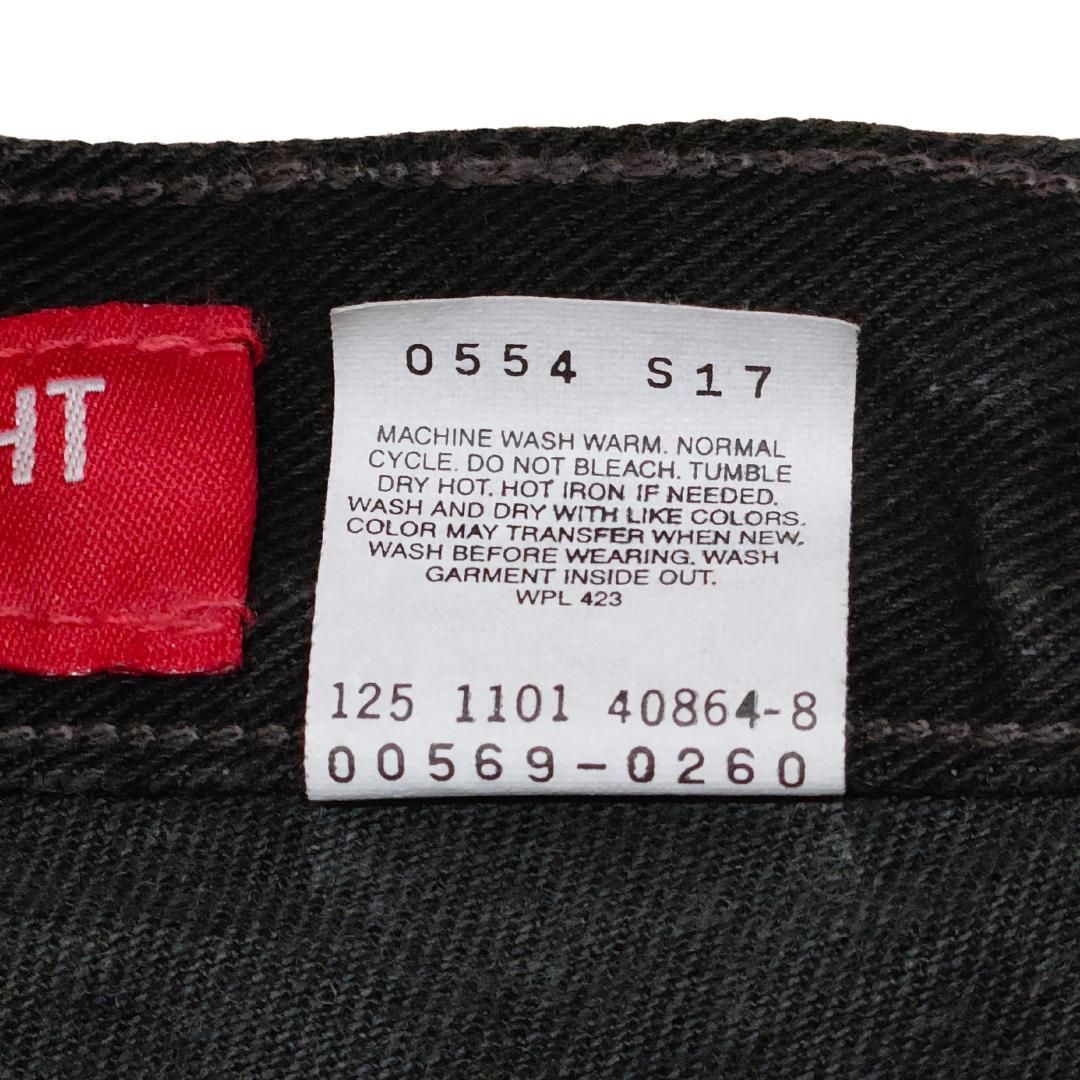 【希少美品】00s メキシコ製 リーバイス 569 ブラック ルーズ ストレート 画像14