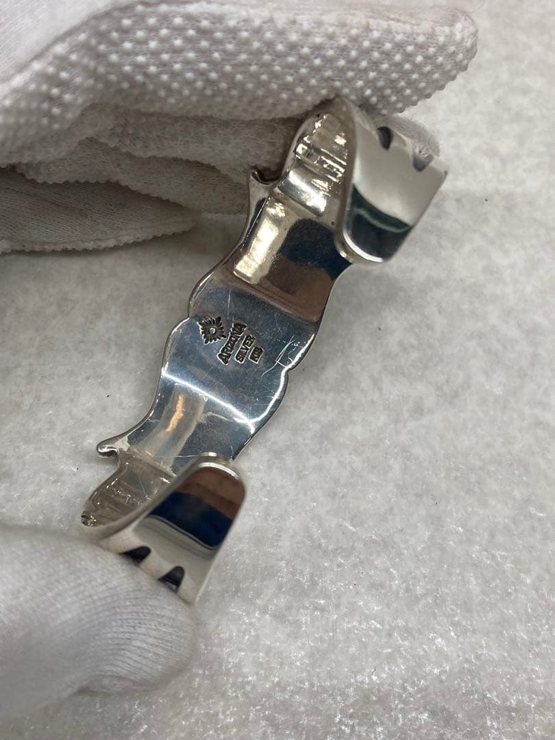 ARIZONA アリゾナフリーダム シルバー K18 特太 ターコイズ バングル ARIZONA アリゾナフリーダム シルバー K18 特太 ターコイズ バングル