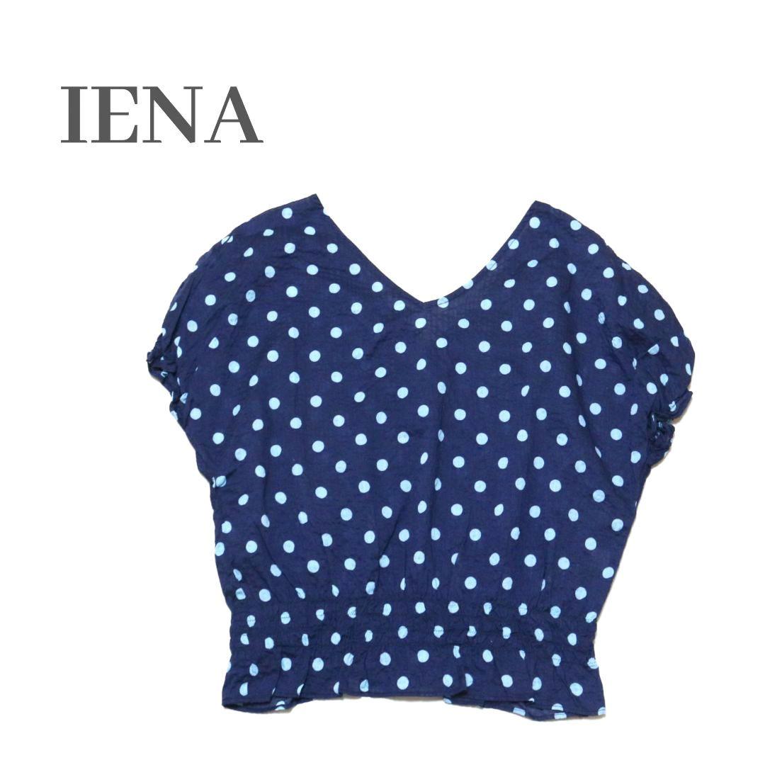 IENA - 人気✨　イエナ　IENA ウェーブシャーリングパフスリーブブラウス　ドット IENA（イエナ）の「《追加》ウェーブシャーリングパフブラウス