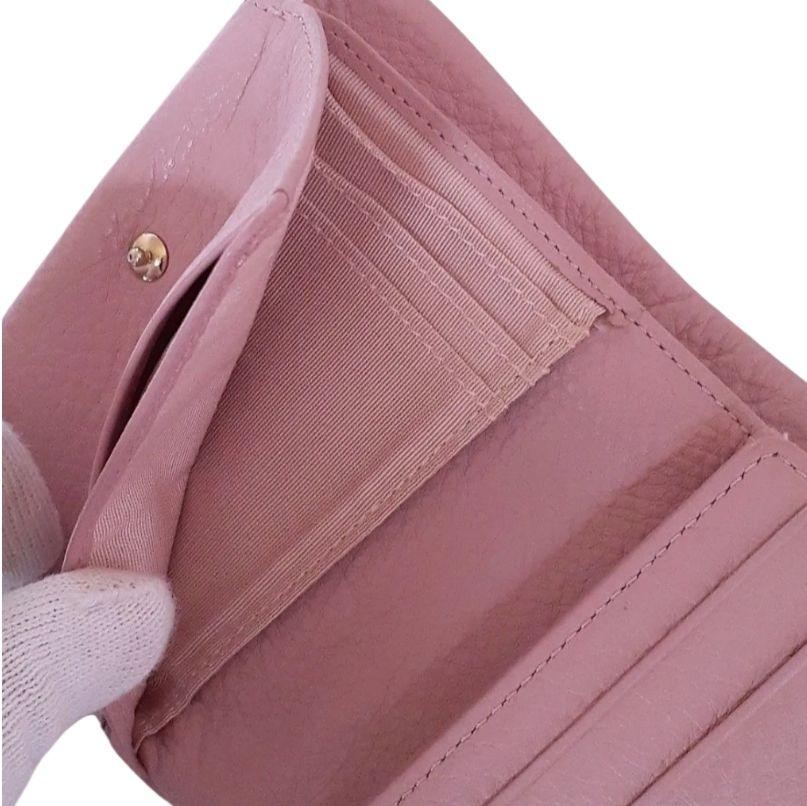 良品 ニナリッチ 2つ折り財布 牛革 ピンク - メルカリ