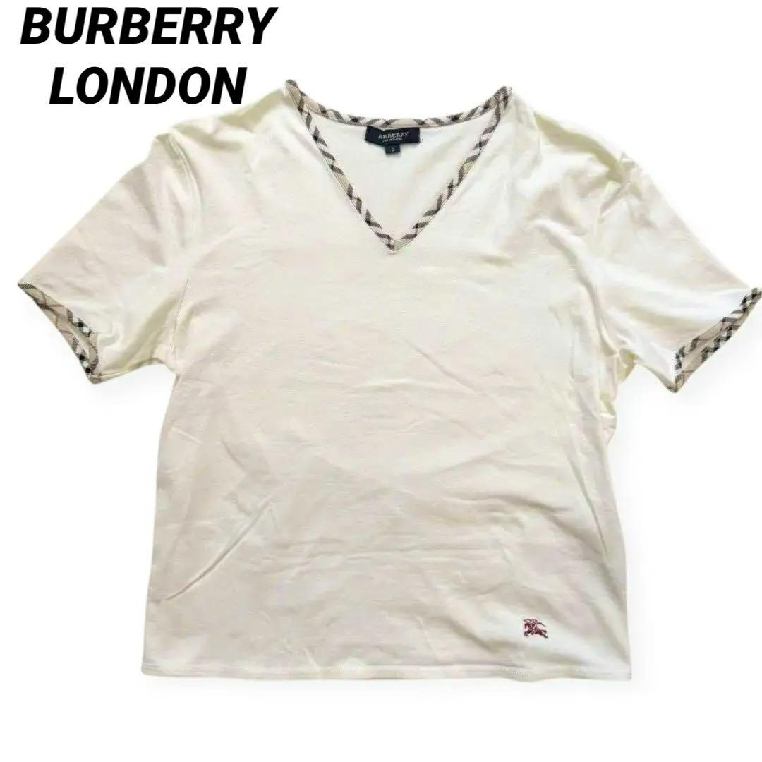 人気美品】 バーバリーロンドン ノバチェック 半袖Tシャツ オフ