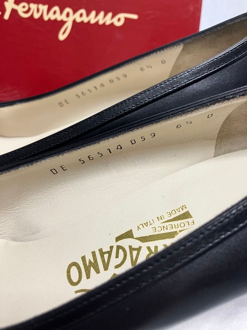 ブラック パンプス24cm・Salvatore