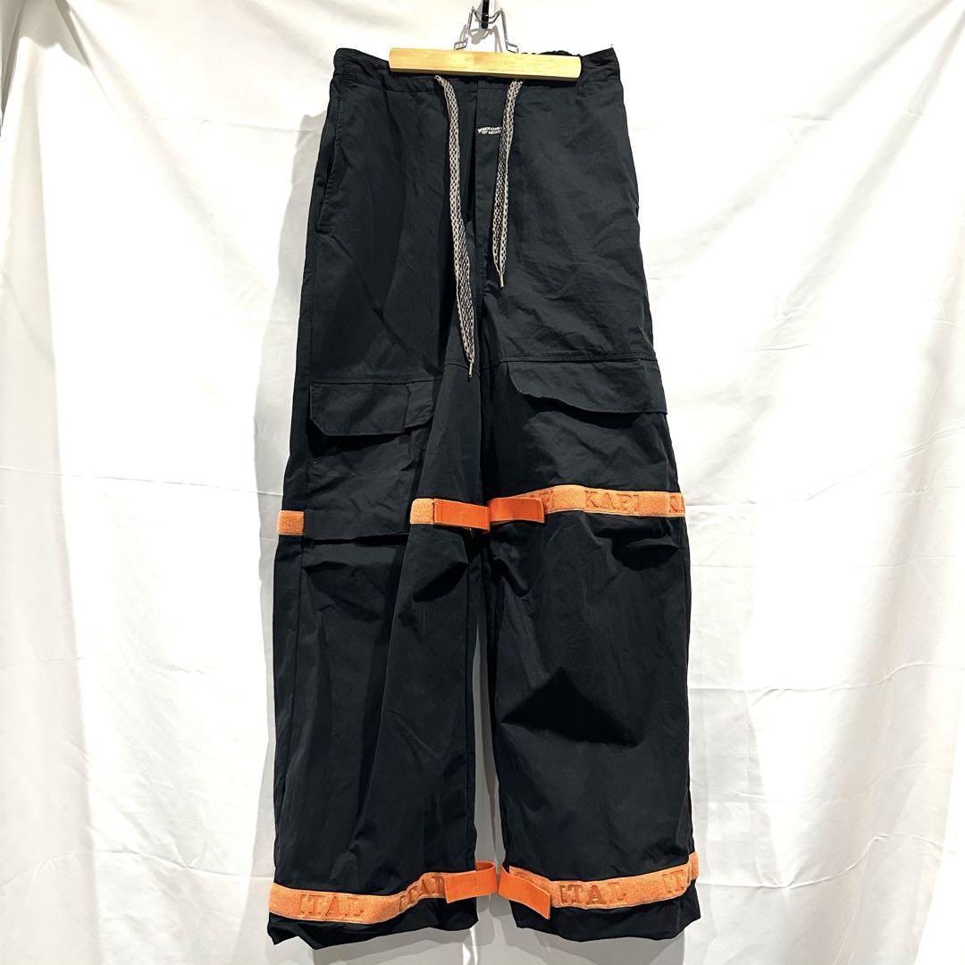 KAPITAL キャピタル ヌーベル シャトル パンツ 黒 オレンジ メンズ