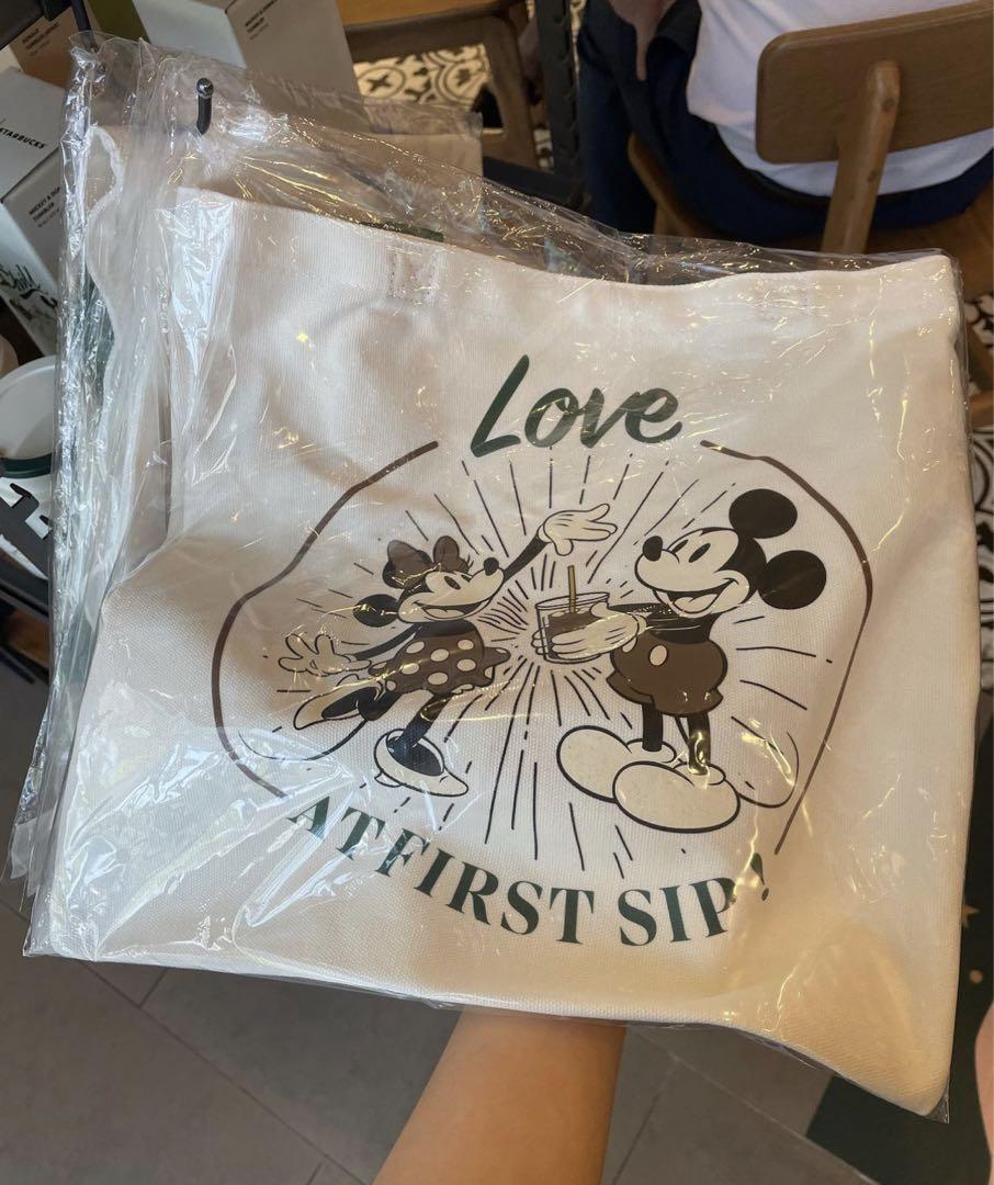 追跡可★台湾スタバ★ディズニー コラボ トートバッグ Love 追跡可☆台湾スタバ☆ディズニー コラボ ハンドバッグ FRIENDS