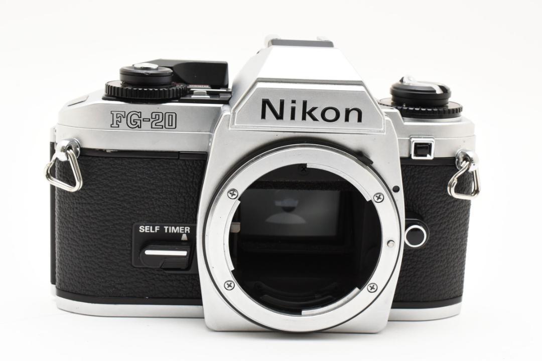 超美品 ニコン FG-20 シルバー フィルムカメラ　モルト新品交換済 B875
