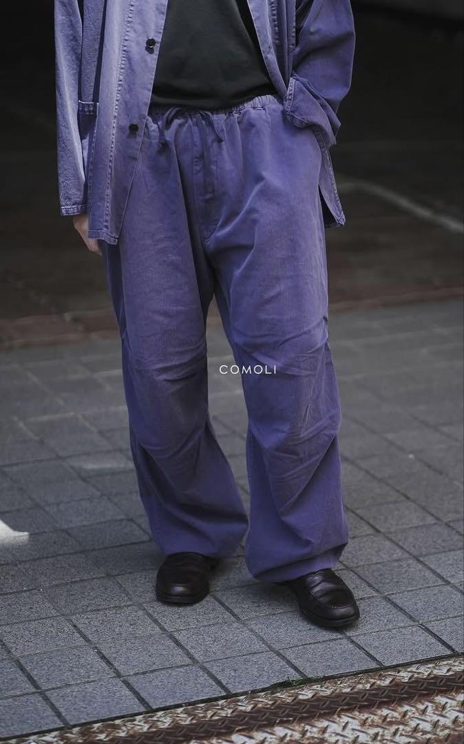 2024ss COMOLI コットンドリルニータックパンツ　size 1