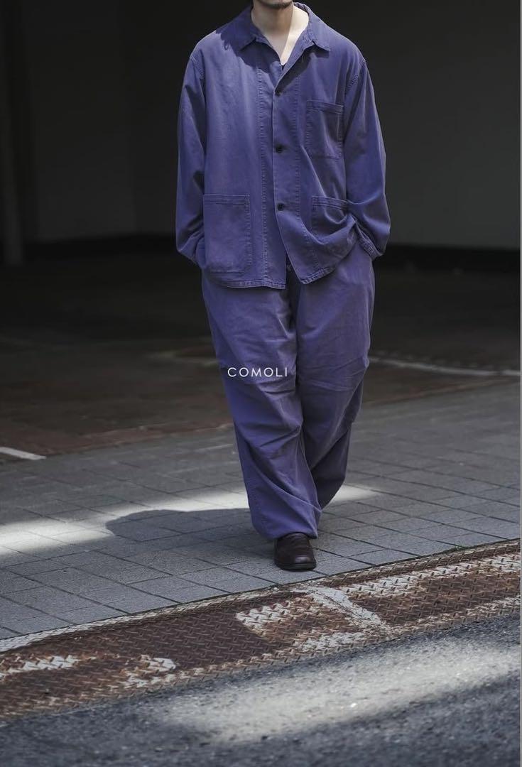 2024ss COMOLI コットンドリルニータックパンツ　size 1