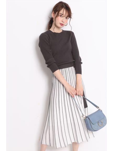 新品 純正品 新品 Jusglitty ジャスグリッティー 配色スカートニットワンピース セール超安い Wellfieldservices Com