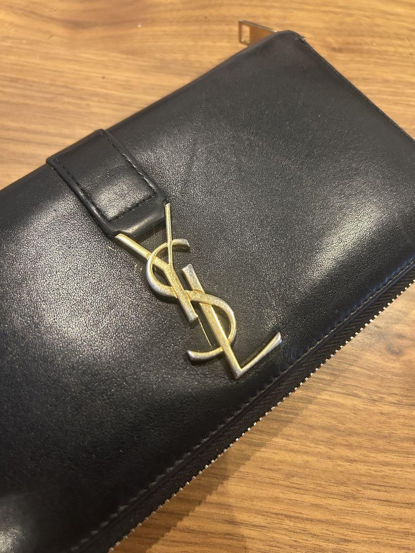 YSL★ブラックレザー 長財布★サンローラン【送料込み】