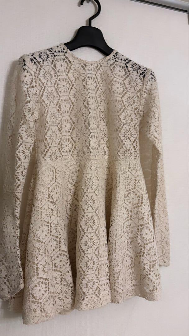 トップス louren russel lace peplum blouse ivory louren russel lace peplum blouse ivory - メルカリ