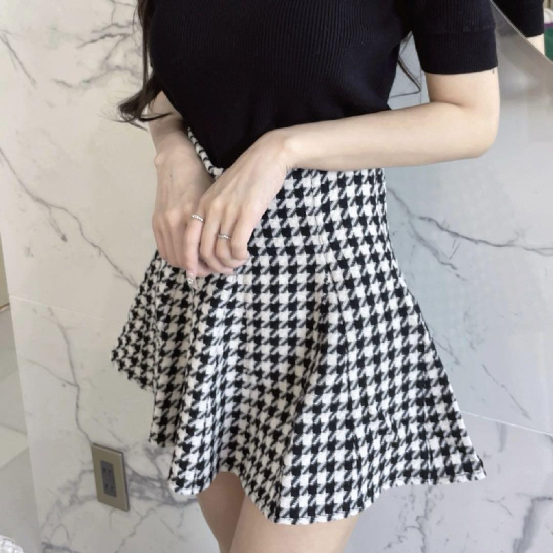 Lumignon ♥ houndstooth high waist skirt
