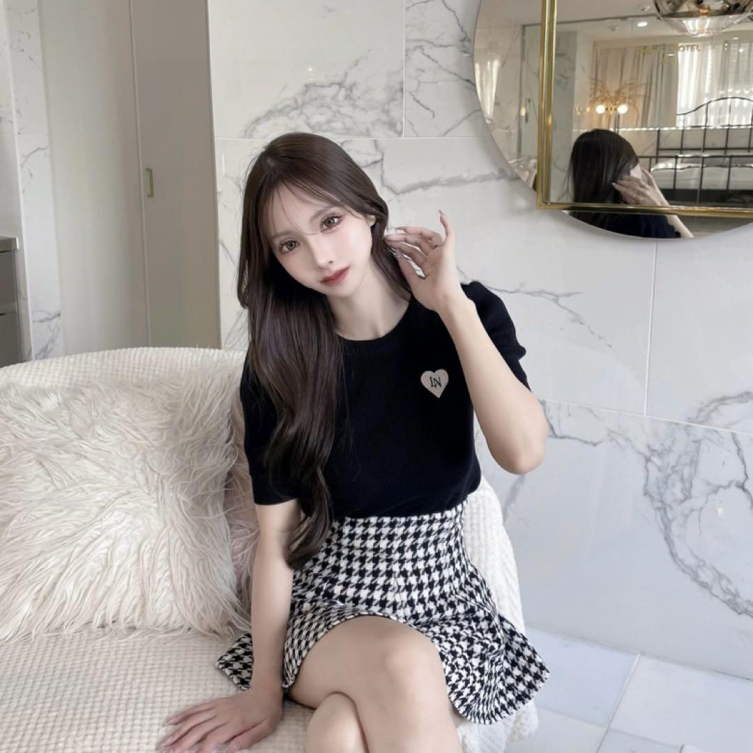 Lumignon ♥ houndstooth high waist skirt