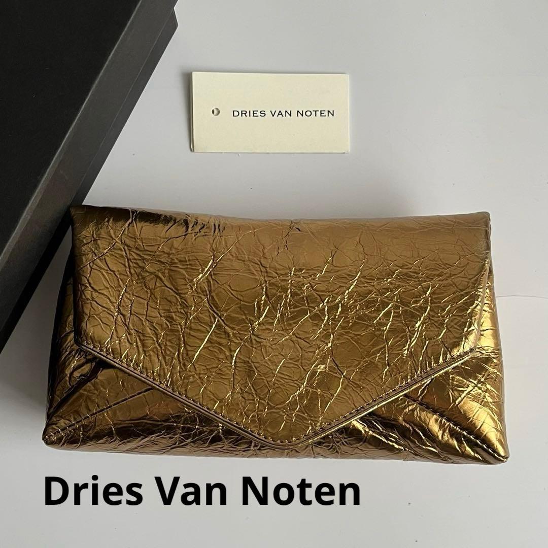 級 Dries Van Noten ポーチ バッグ 金色DRIES VAN NOTEN