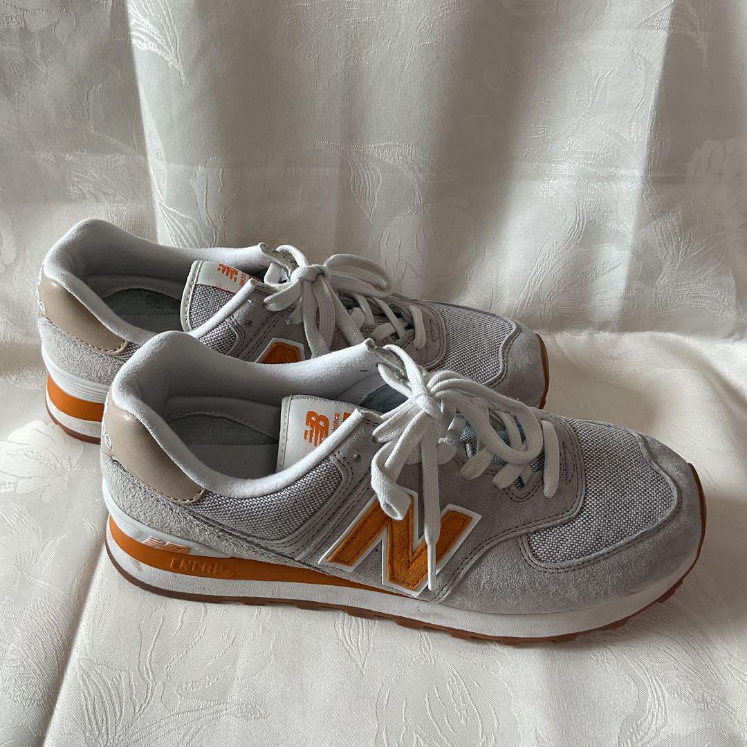 New Balance スニーカー グレー/オレンジ 26.5cm