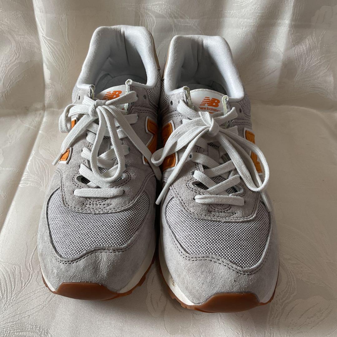 New Balance スニーカー グレー/オレンジ 26.5cm