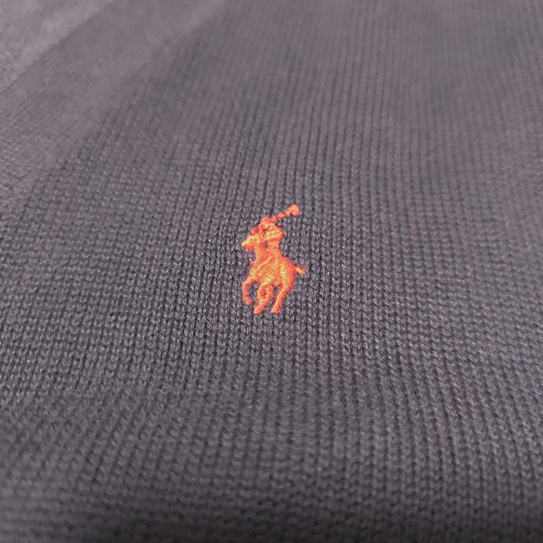 90s ポロバイラルフローレン コットンカーディガン 刺繍ロゴ ネイビー