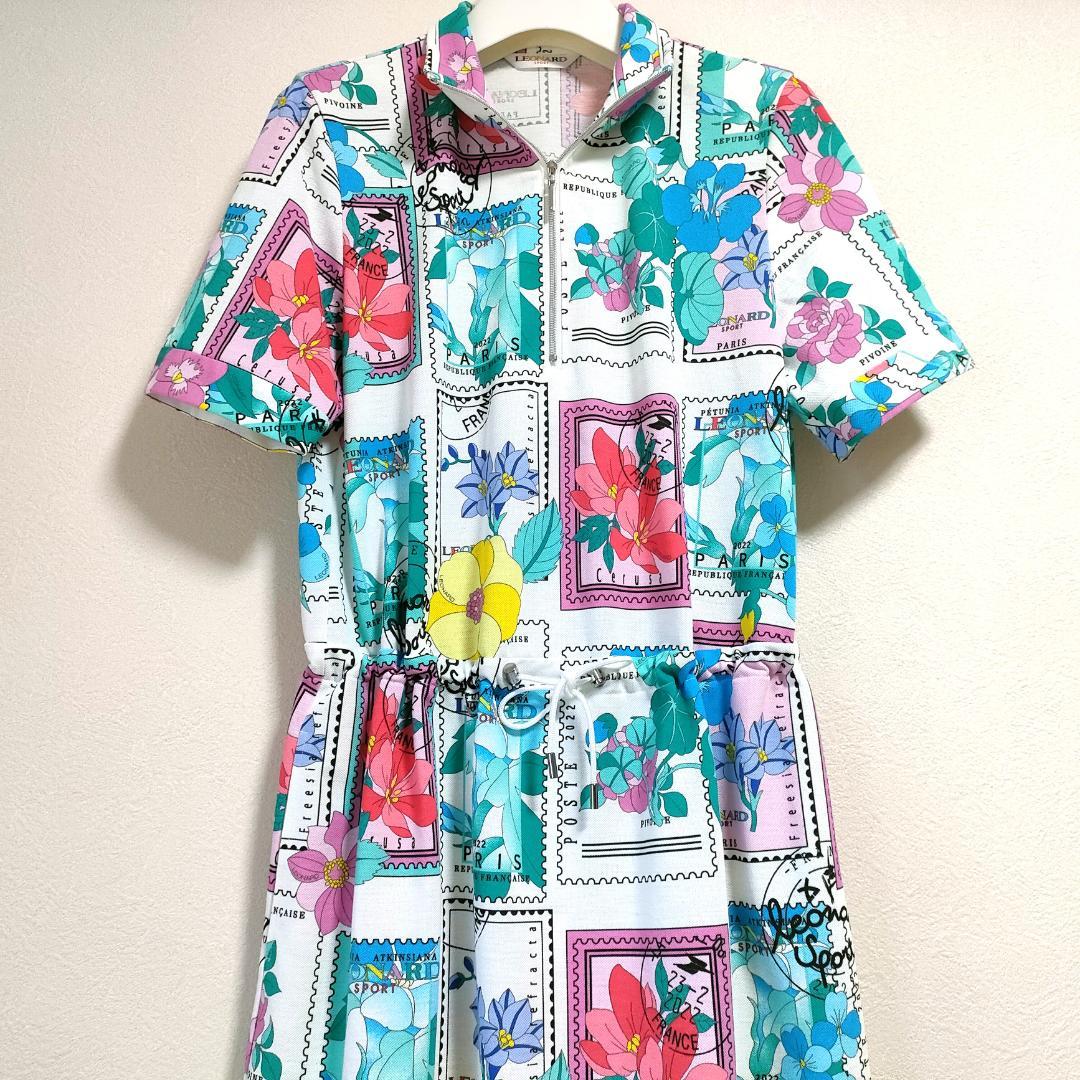 近年 新品❤️定価10万❤️レオナール ワンピース❤️40❤️手洗 ポリエステル 近年 新品❤️定価10万❤️レオナール ワンピース❤️40❤️手洗