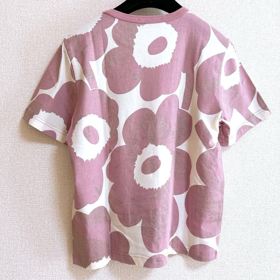 ✨極美品✨marimekko ウニッコ柄 Tシャツ ピンク×ラメ Mサイズ相当 ✨極美品✨marimekko ウニッコ柄 Tシャツ ピンク×ラメ Mサイズ