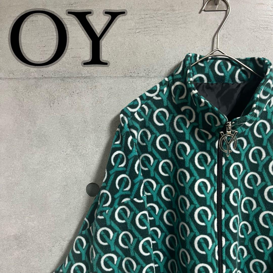 【美品】OY オーワイ MONOGRAM FLEECE JACKET GREEN