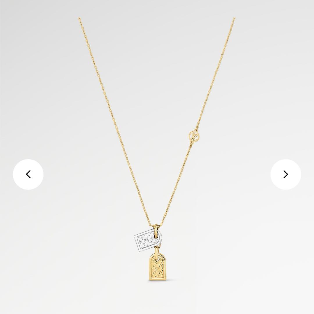 【美品】LOUIS VUITTON/ルイヴィトン　ナノグラム ネックレス GP