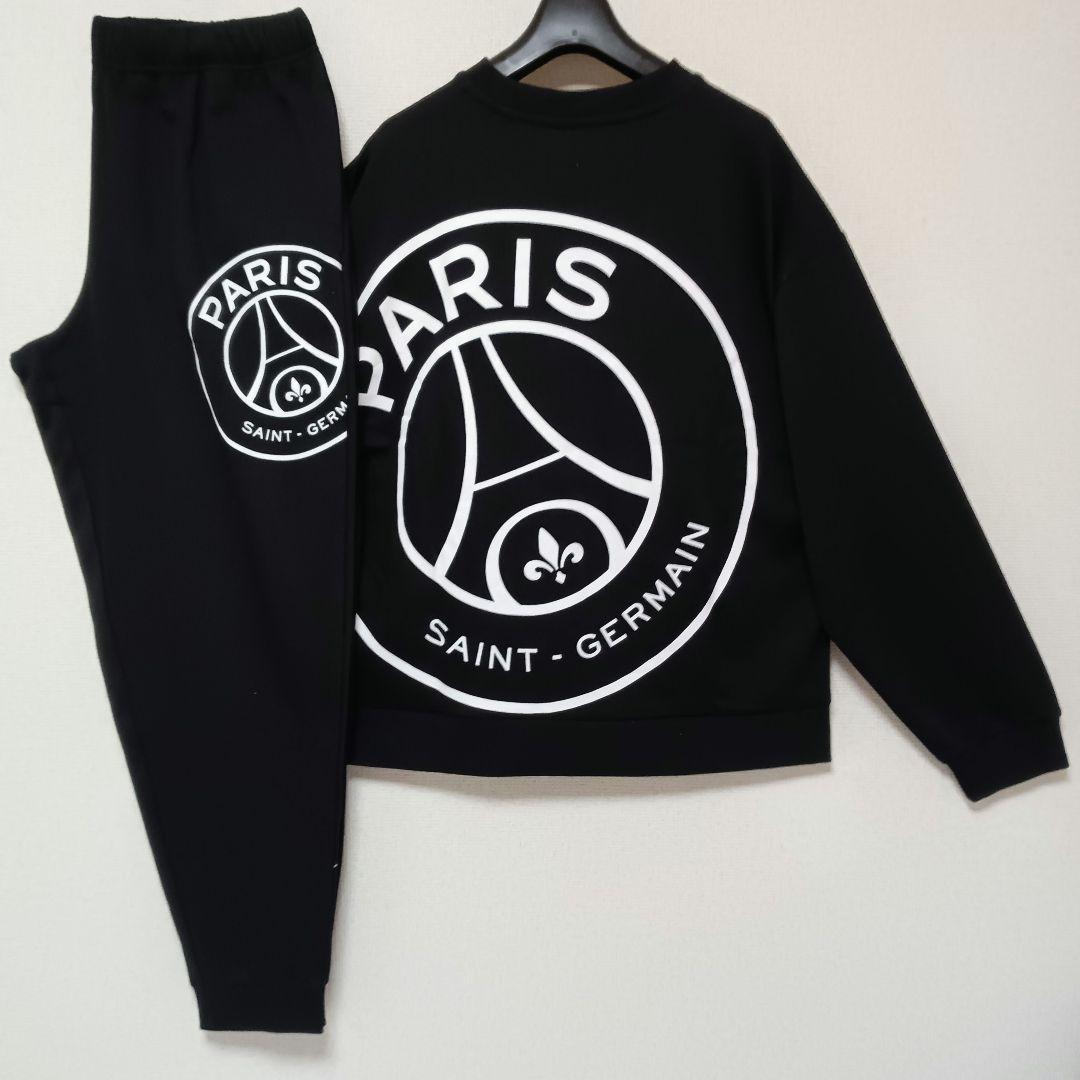 Paris Saint-Germain新品セットアップ上下スウェット生地黒色XL