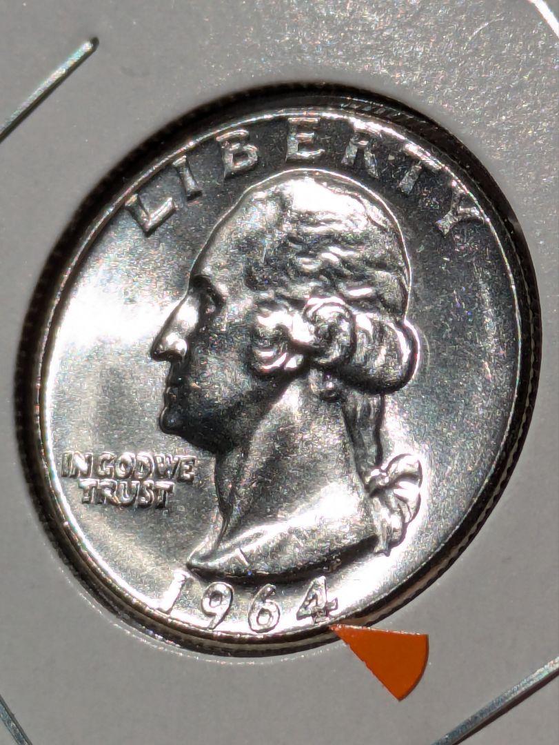 2189.　極美品　銀貨　1951年　S　アメリカ　クォータードル 1936年 ワシントン クォーター ダラー 銀貨 25セント 初代