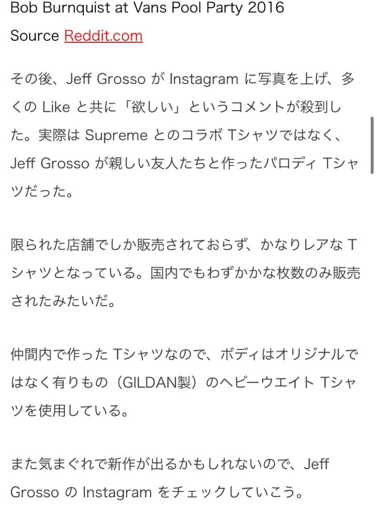 レア　Jeff Grosso フォトT Antihero スケボー　スケート