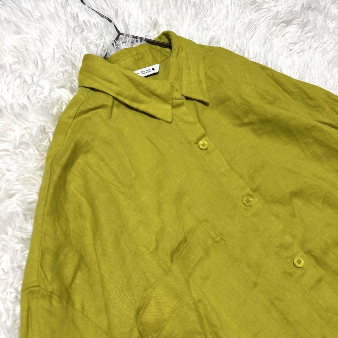 ♥ZARA♥ ザラ (M) シャツワンピース リネン100% - メルカリ
