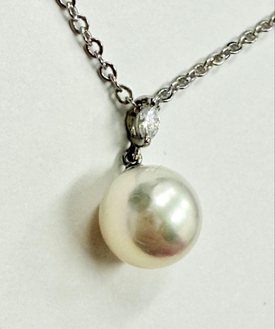 注目 pt850 パールペンダントトップ ダイヤ0.03ct - メルカリ アクセサリー