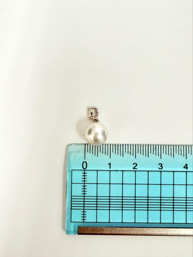 pt850 パールペンダントトップ　ダイヤ0.03ct