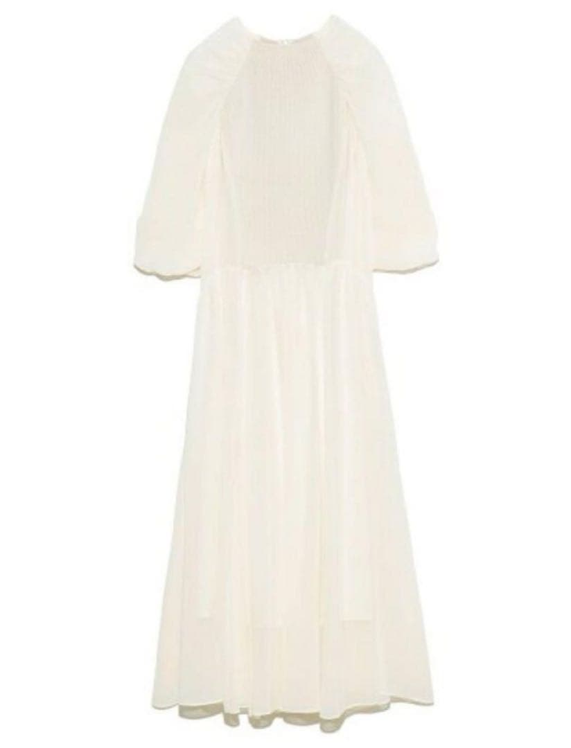 snidel ニットドッキングボリュームスリーブワンピース　ペチコート付き