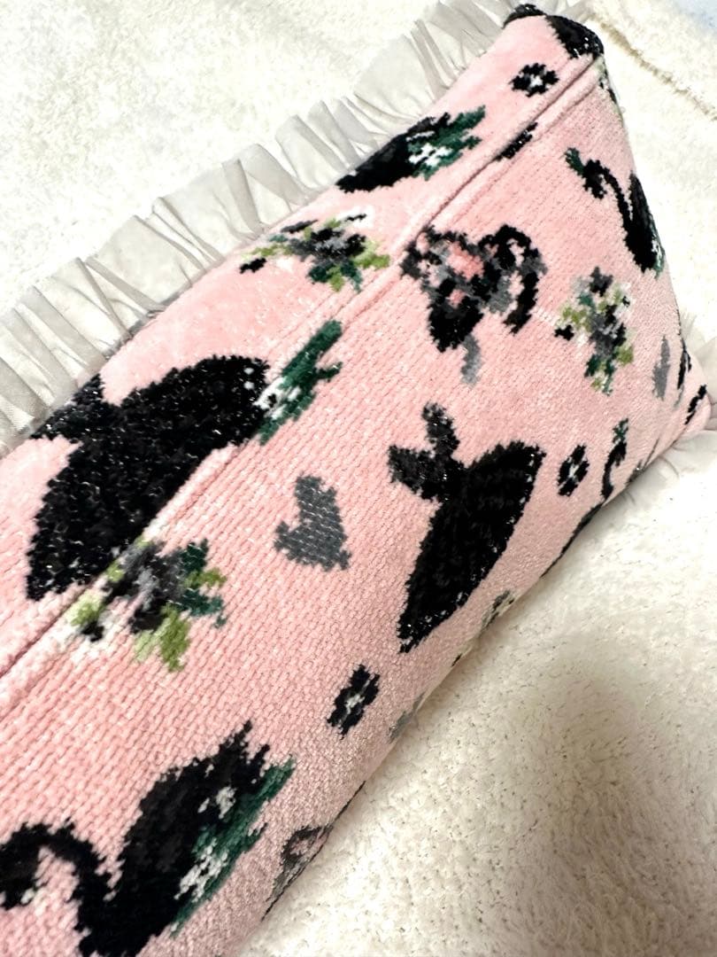 希少　人気　FEILER フェイラー　スワンレイク　クッション ロング　ピンク