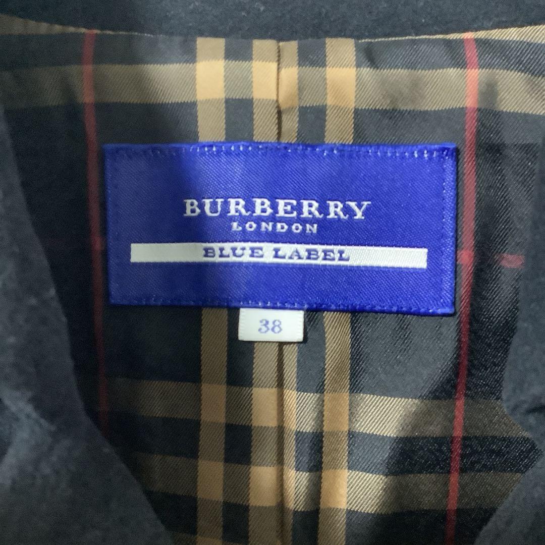 バーバリーブルーレーベル ピーコート レーヨン 絹