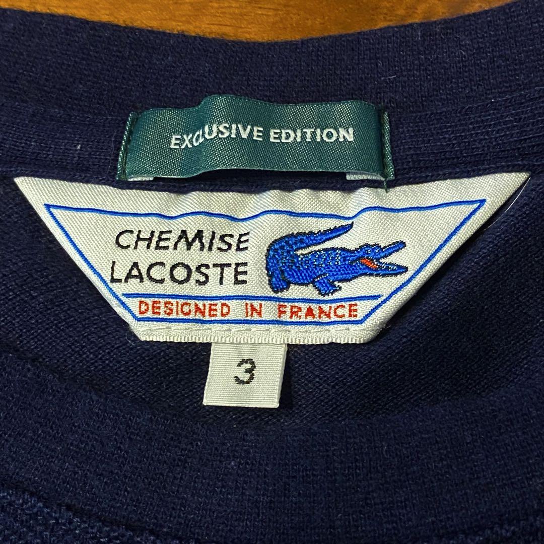 LACOSTE ラコステ SHIPS any別注 シップス 鹿子Tシャツ 青ワニ