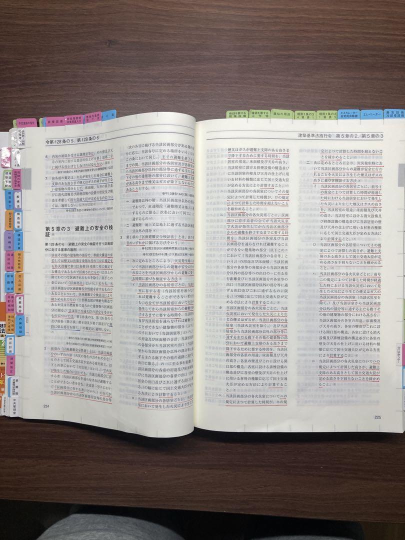 建築関係法令集 令和6年版 2024 B5サイズ（アンダーラインの引方見本付き）