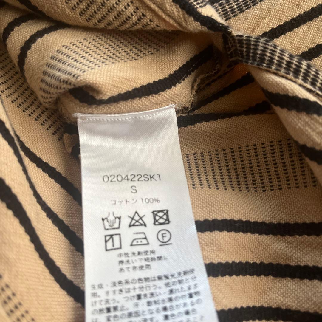 Sara mallikaサラマリカストライプレースアップドレスワンピースコットン