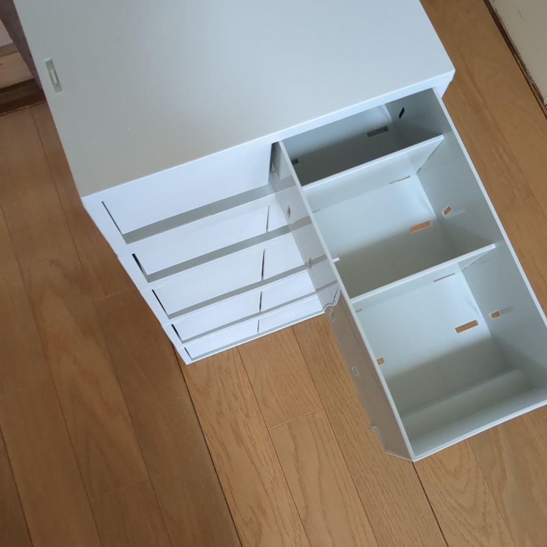 無印良品　ポリプロピレンケース　引出式　ホワイトグレー