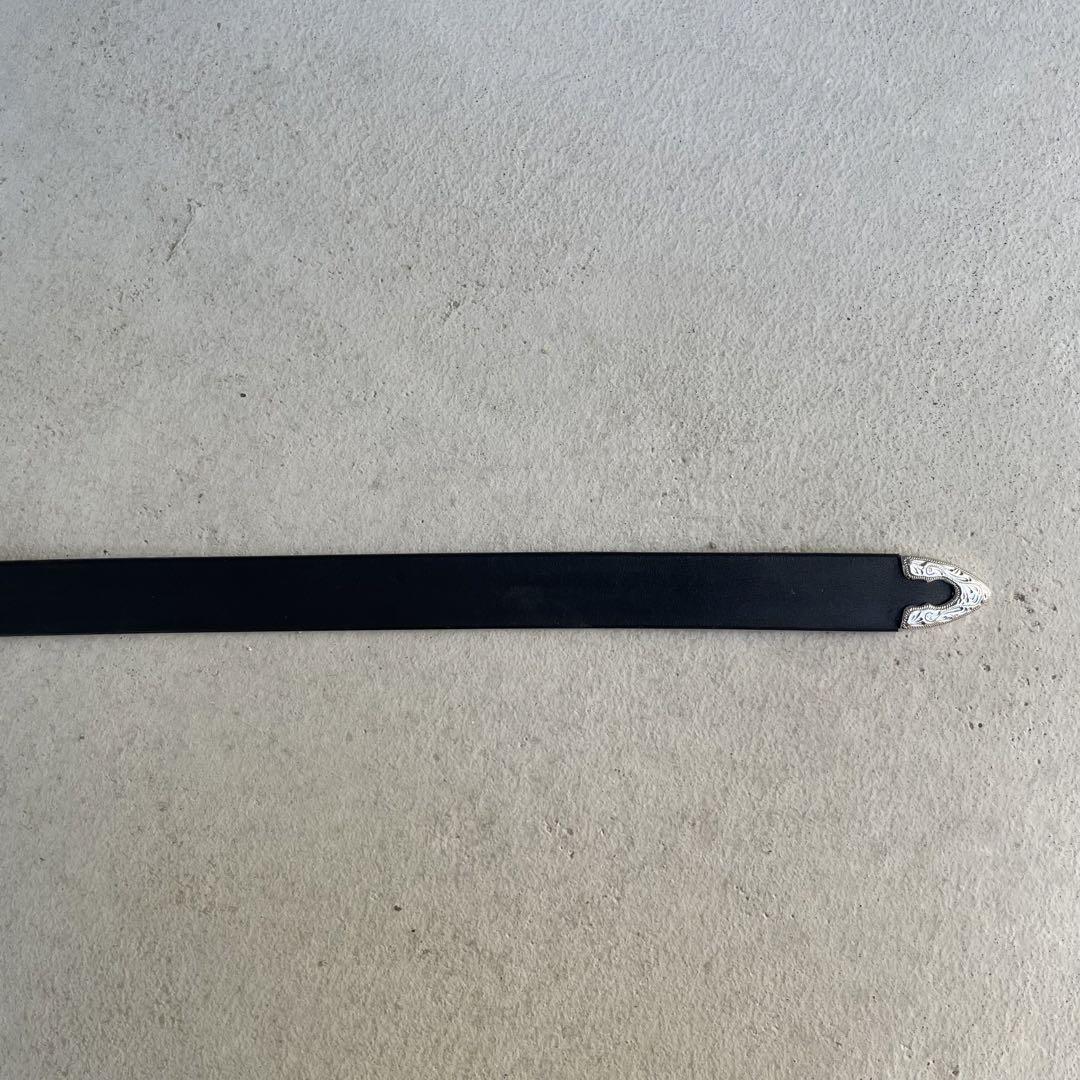 スタッズ　レザー　ナロー　ベルト　ハンドメイド　besto89-b