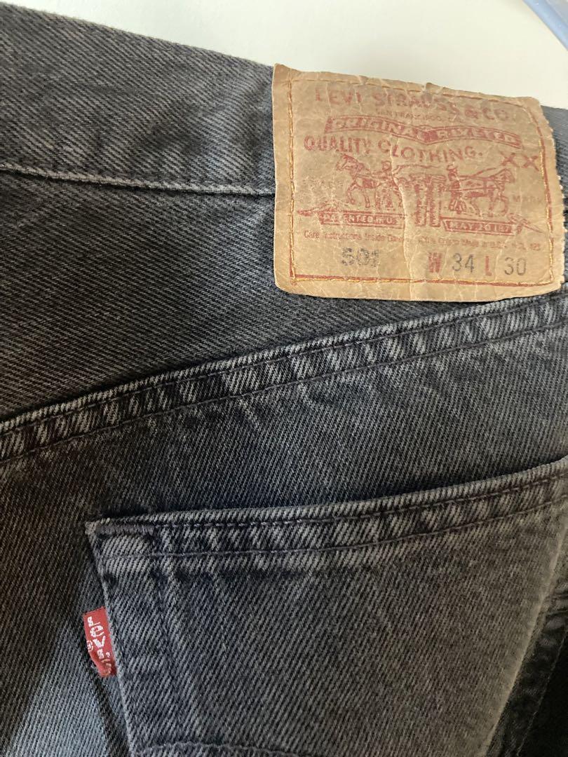 リーバイス　ブラックデニム　501 US w34 L30
