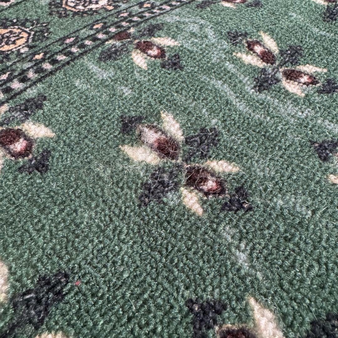 ヴィンテージ風ラグ グリーン系 140×200cm
