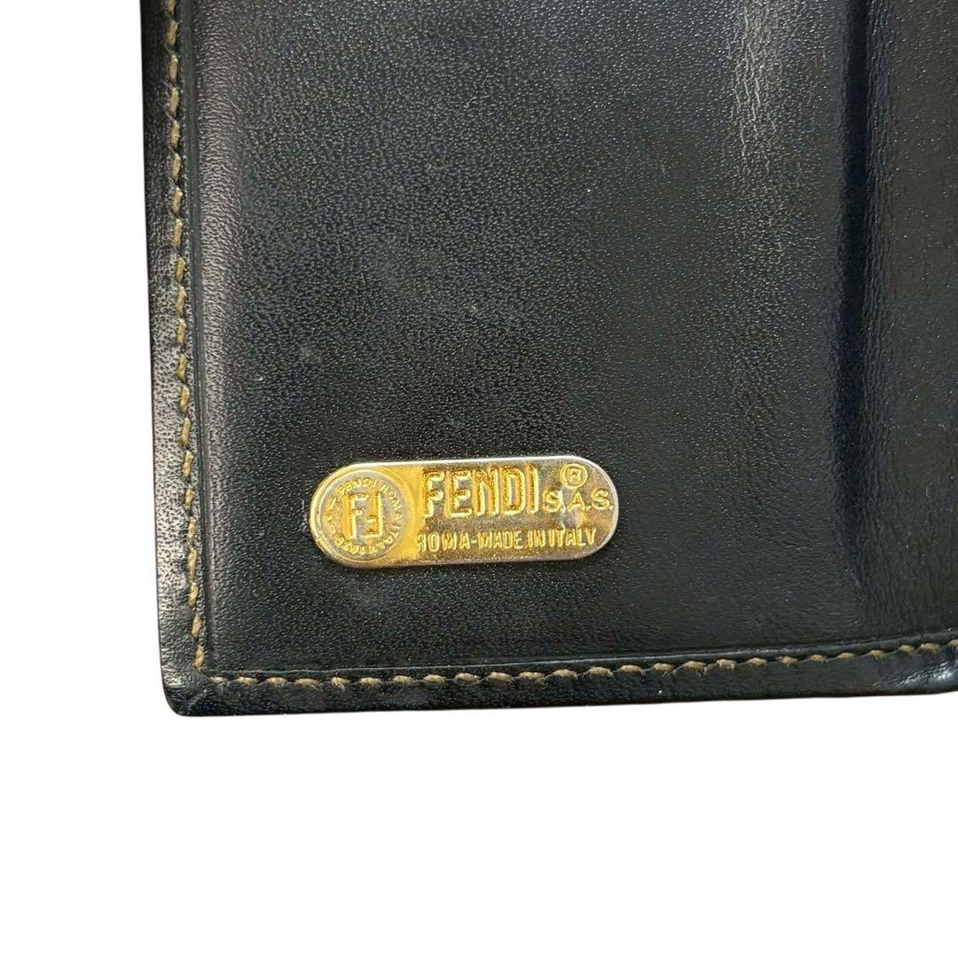超希少♡FENDI✨フェンディ　ペカン柄　がま口　ミニ財布 イタリア製 フェンディ ペカン柄 財布 三つ折り がま口 ミニウォレット ロゴ