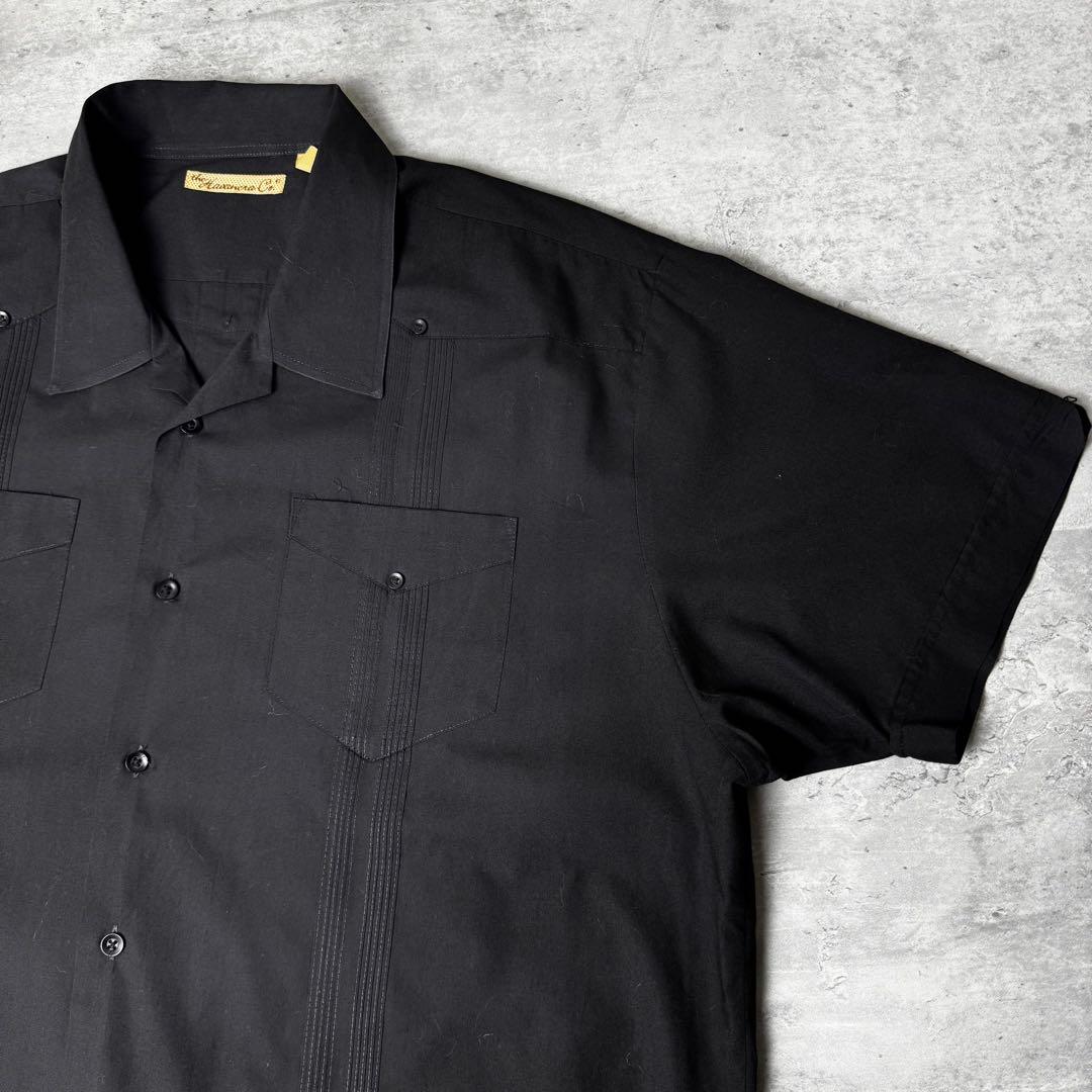 Havanera ハバネラ 開襟シャツ キューバシャツ XL ブラック 黒
