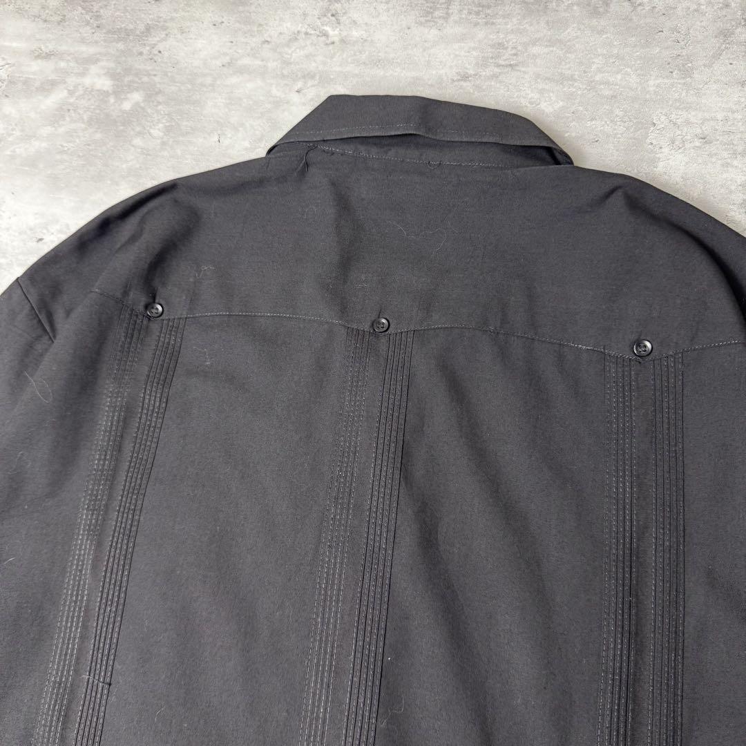 Havanera ハバネラ 開襟シャツ キューバシャツ XL ブラック 黒