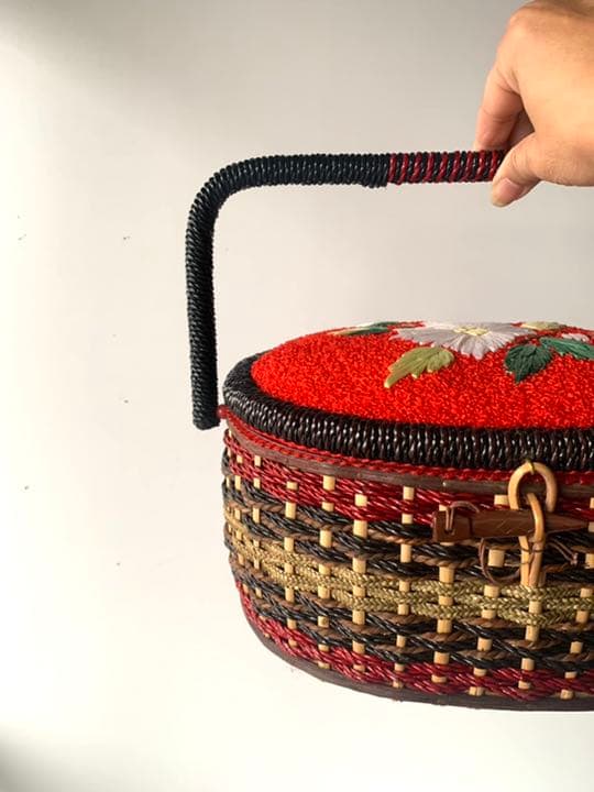 クリアランスsale 期間限定 873 古道具 ヴィンテージ 可愛いソーイングボックス 裁縫箱 未使用 レトロ Dopf Ui Ac Id